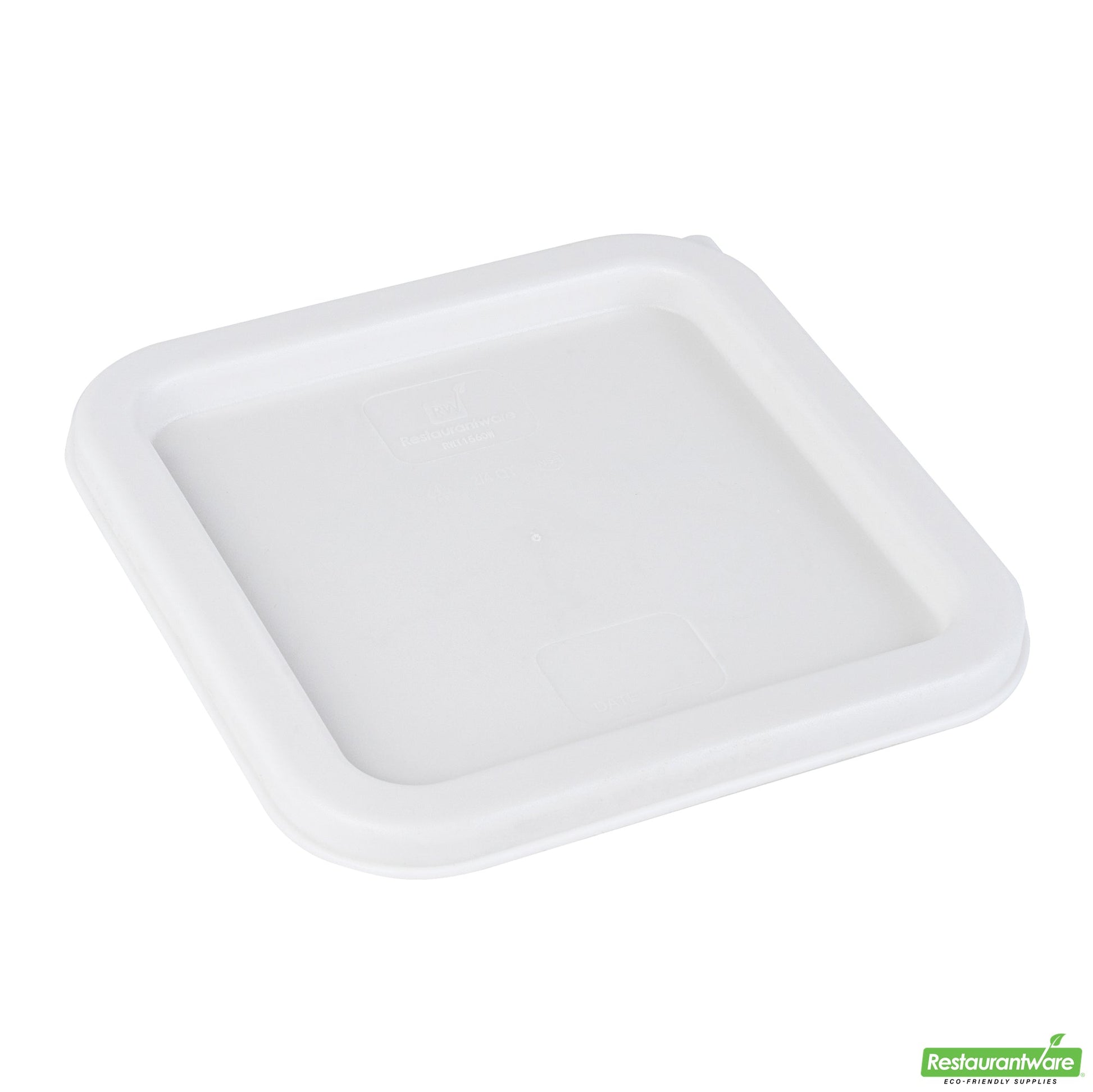 Wholesale Restaurantware Met Lux Square White Plastic Food Storage Container Lid - Fits 2 and 4 Qt- Bulk