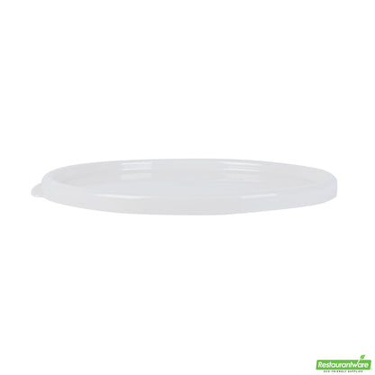 Wholesale Restaurantware Met Lux Round White Plastic Food Storage Container Lid - Fits 6 and 8 Qt- Bulk