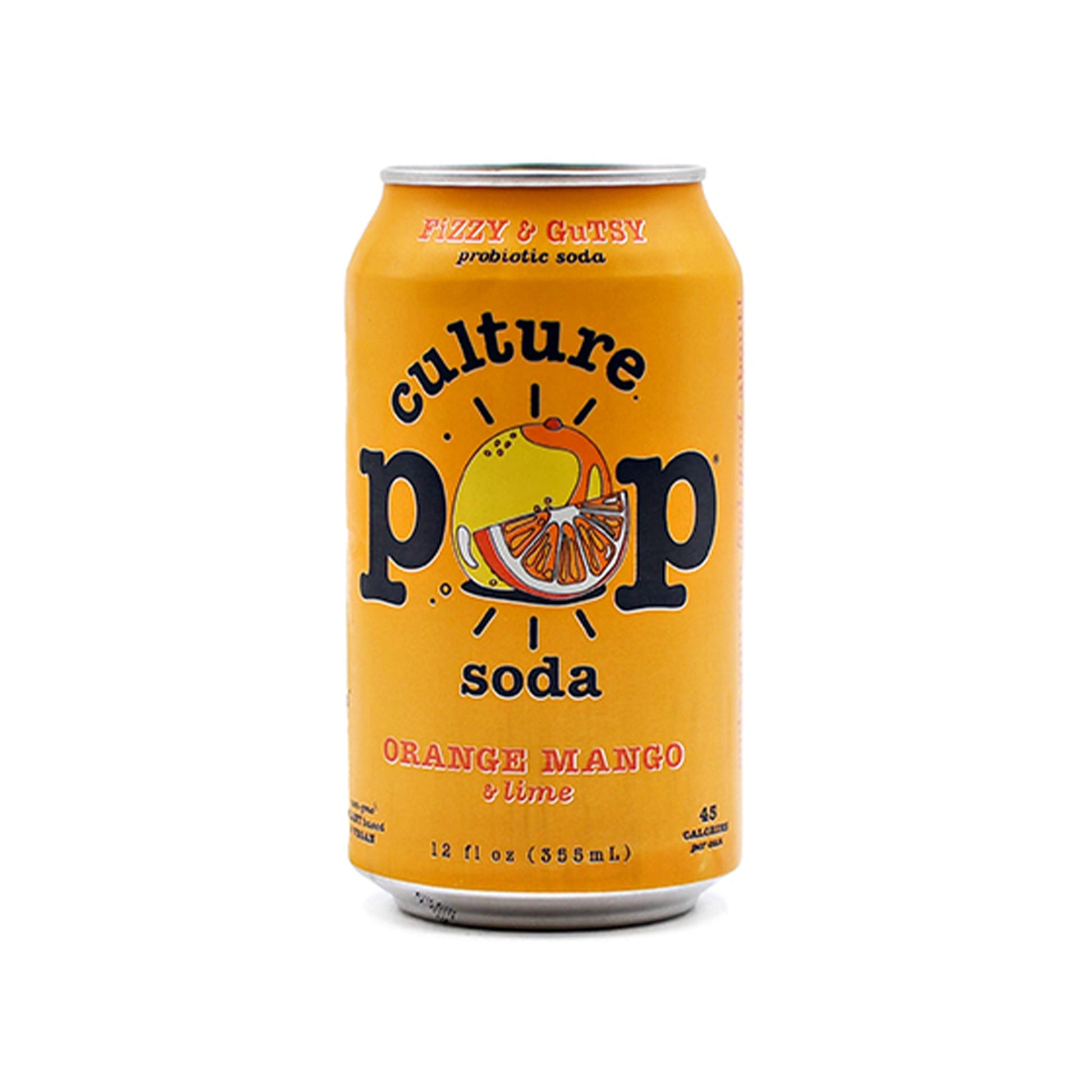 Wholesale Culture Pop Sparkling Orange Mango Soda 12oz- Bulk
