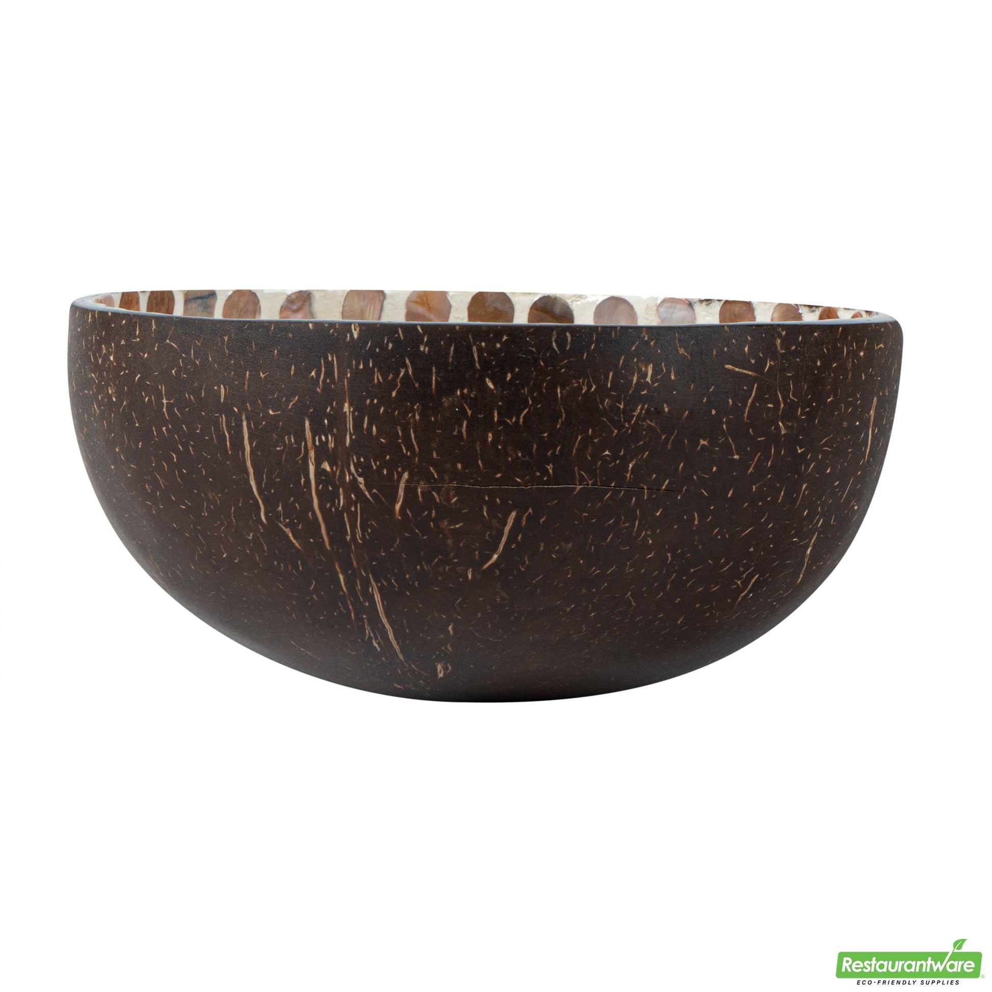 Wholesale Restaurantware Coco Casa 16 oz White Handmade Teardrop Coconut Bowl- Bulk