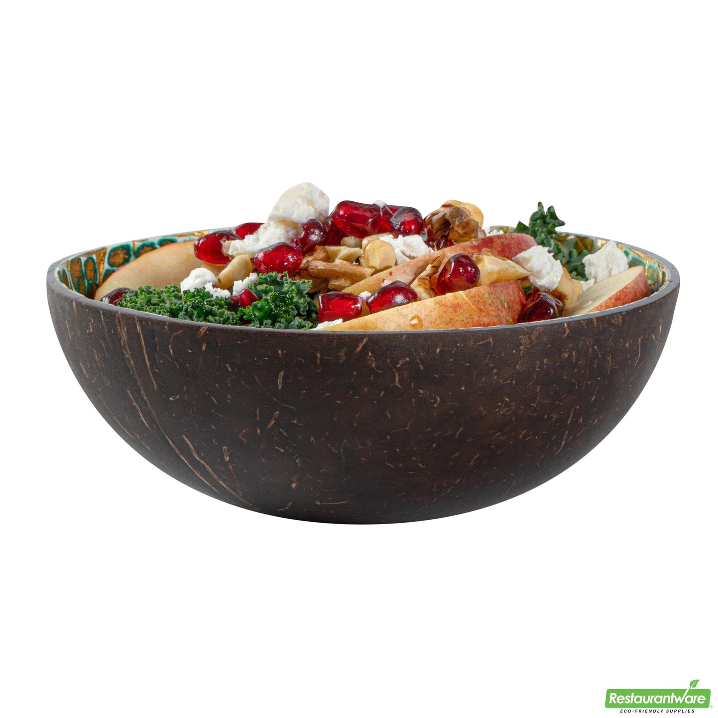 Wholesale Restaurantware Coco Casa 16 oz Green Coconut Handmade Eggshell Coconut Bowl- Bulk