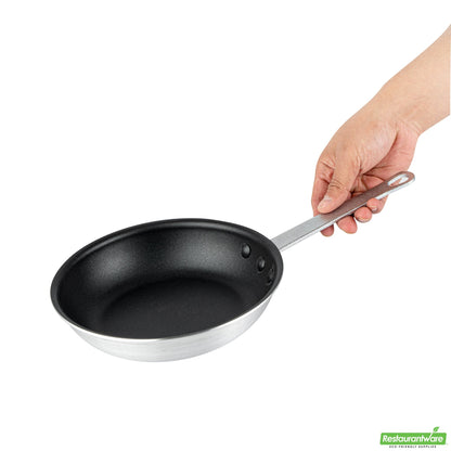Wholesale Restaurantware Aluminum 8" Fry Pan - Non-Stick - 14.6" X 8.4" X 3"- Bulk