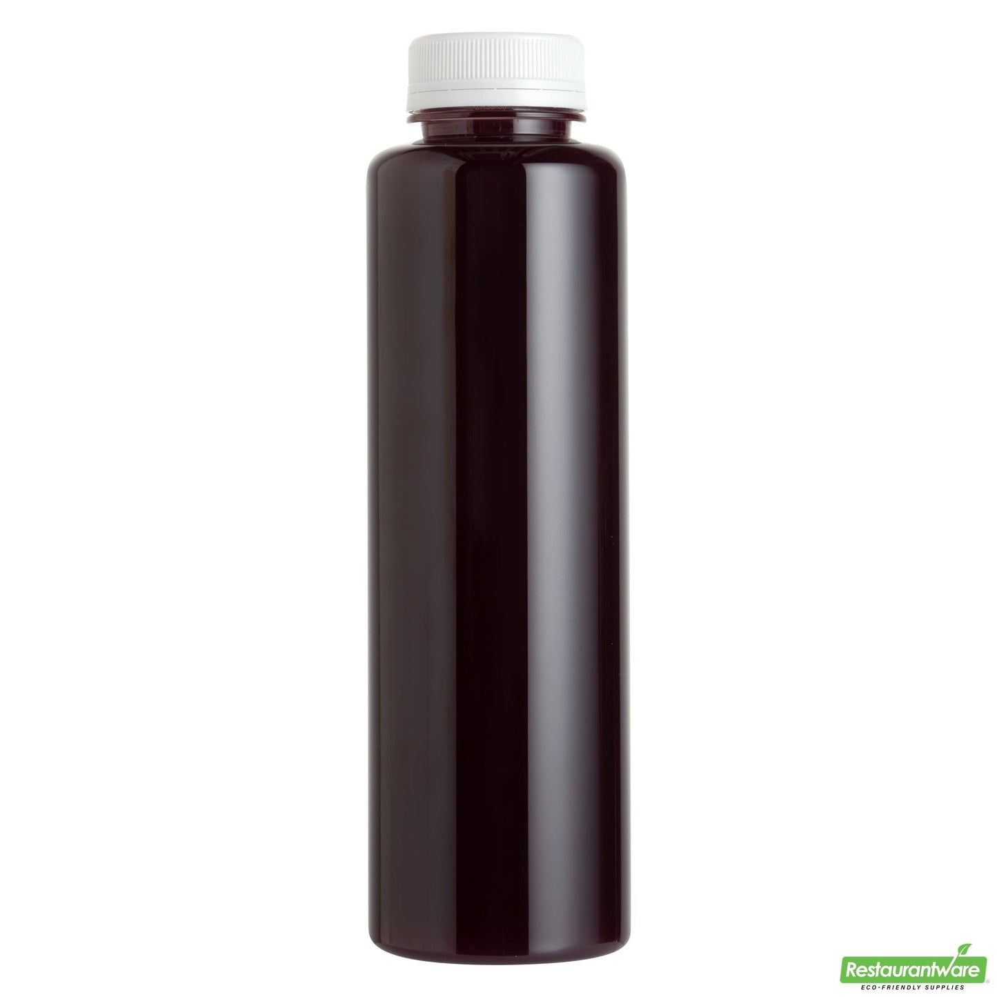Wholesale Restaurantware Bottle Tek 100 Round Clear 16 oz Plastic Juice Bottles with Safety Caps- Bulk