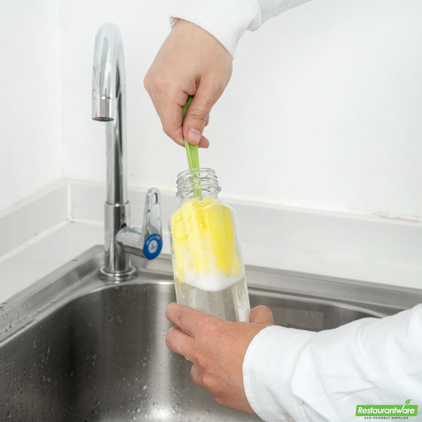 Wholesale Restaurantware Bottle Tek 100 Square Clear 12 Oz Plastic Juice Bottles with Safety Caps- Bulk