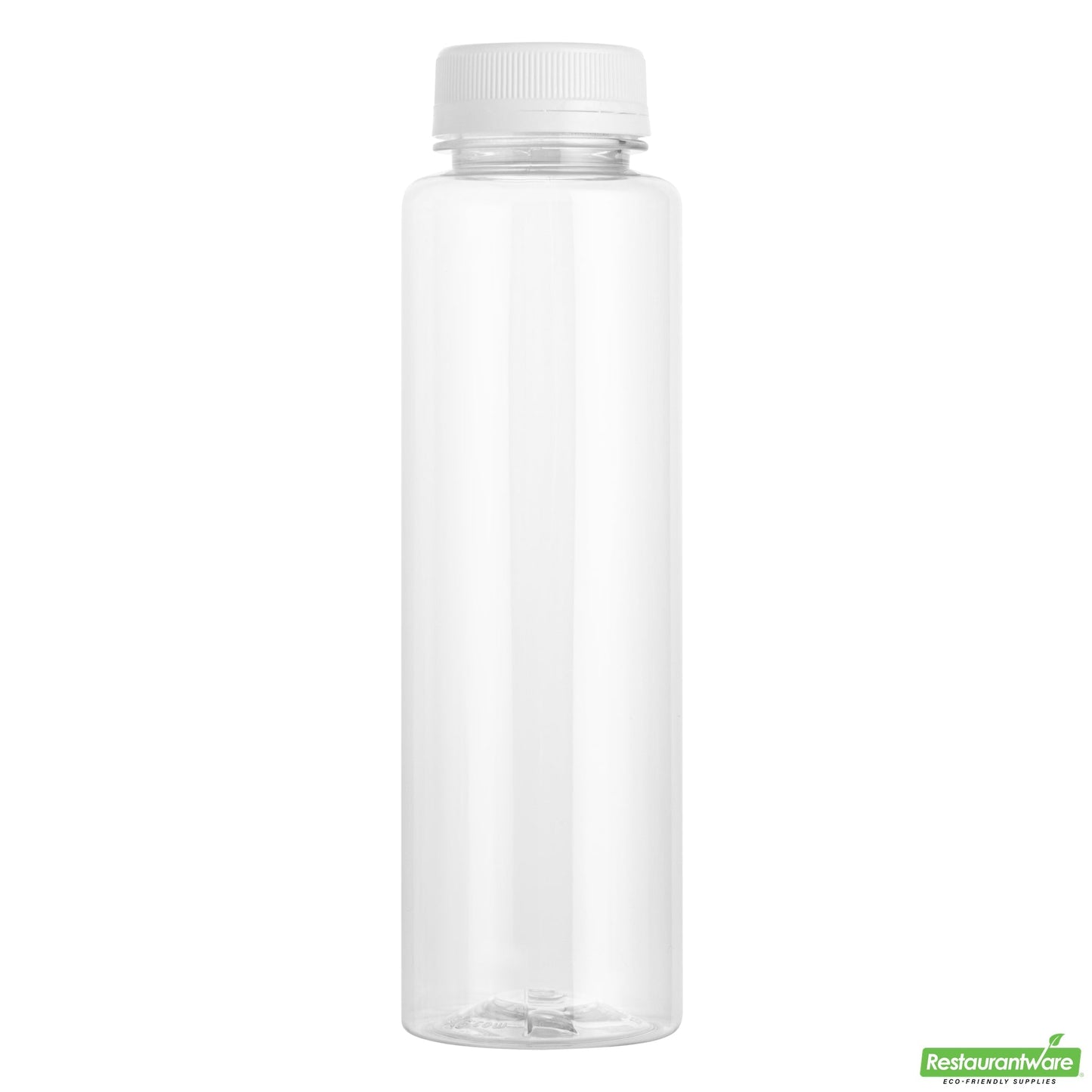 Wholesale Restaurantware Bottle Tek 10 Round Clear 12 oz Plastic Juice Bottles with Safety Caps- Bulk