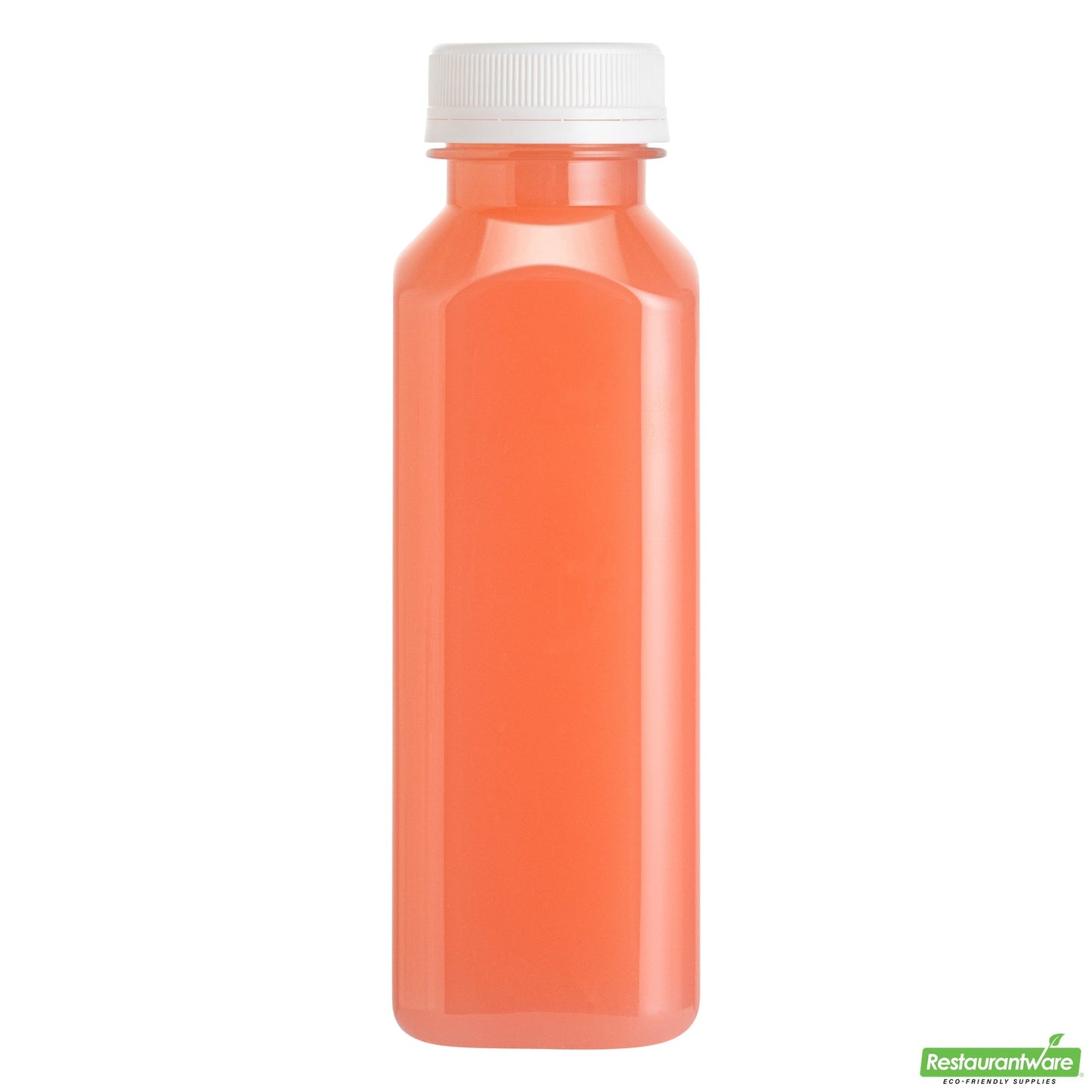 Wholesale Restaurantware Bottle Tek 10 Square Clear 12 Oz Plastic Juice Bottles with Safety Caps- Bulk