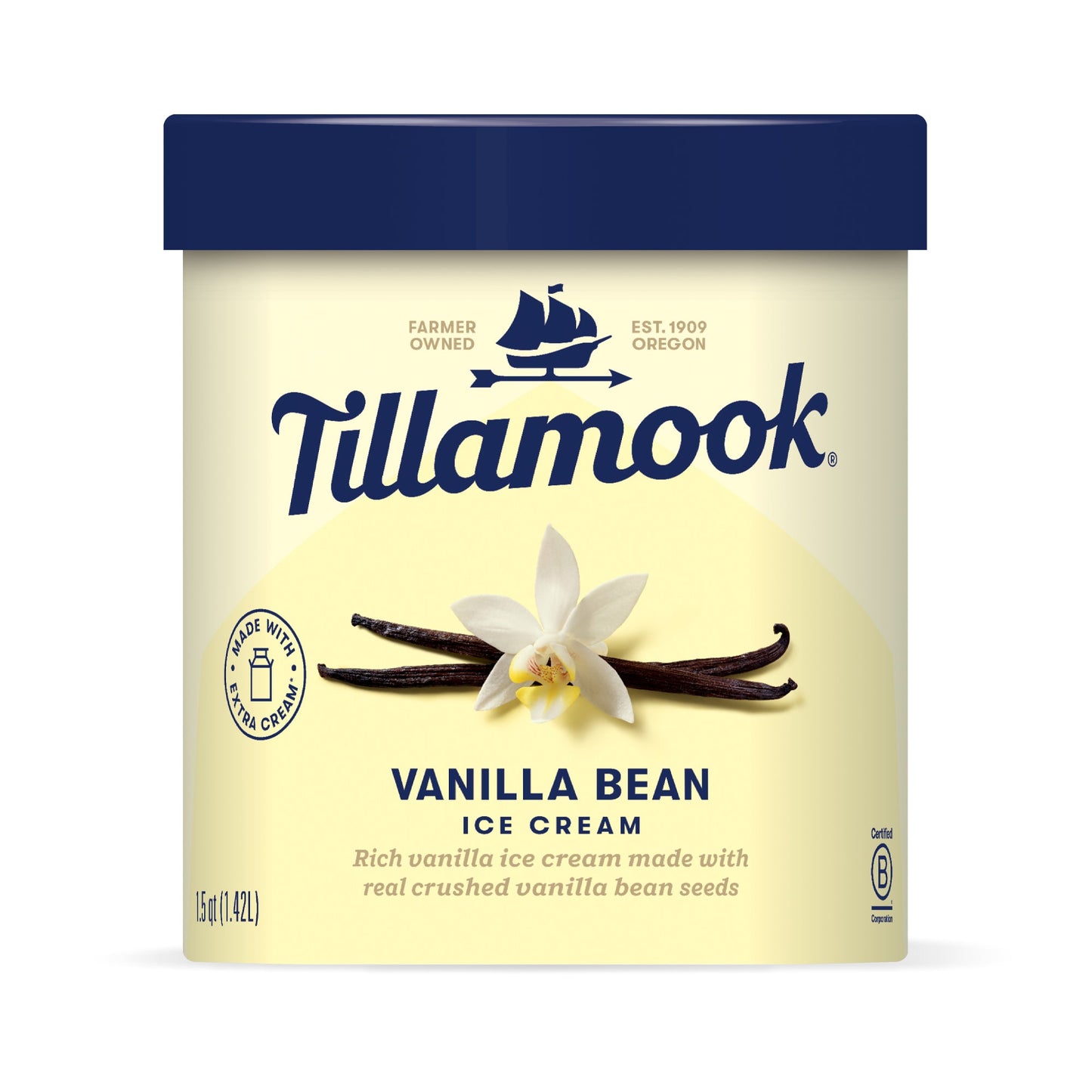 Wholesale Tillamook Vanilla Bean Ice Cream- Bulk