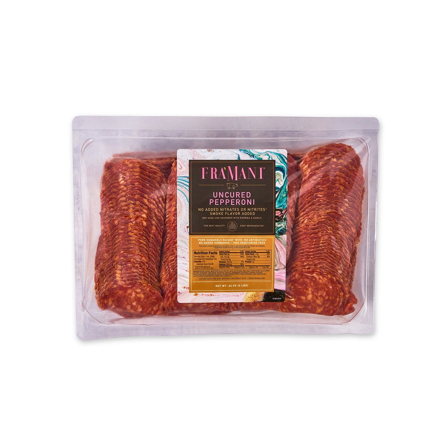 Wholesale Fra'Mani Sliced Pepperoni Bulk 4lb- Bulk