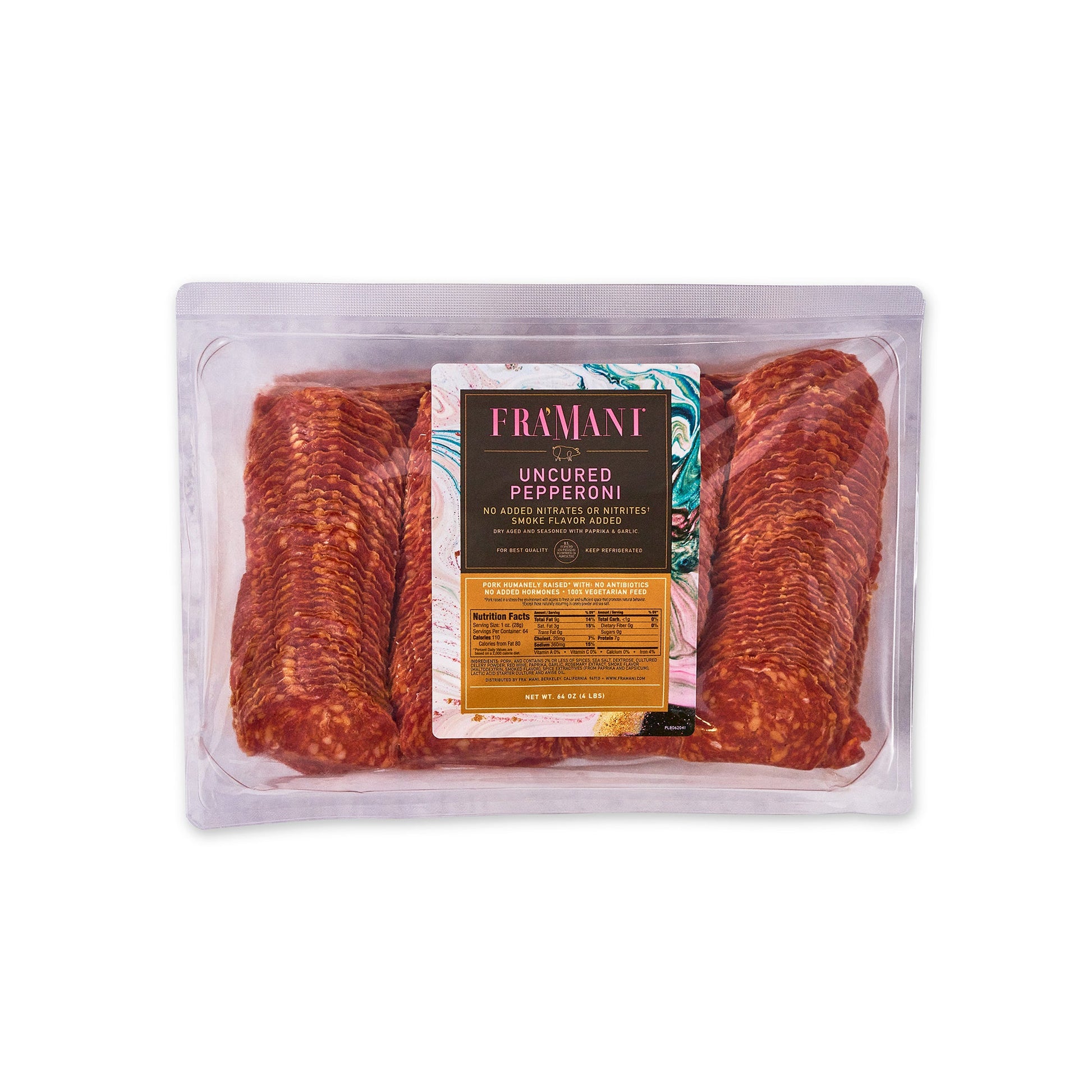 Wholesale Fra'Mani Sliced Pepperoni Bulk 4lb- Bulk