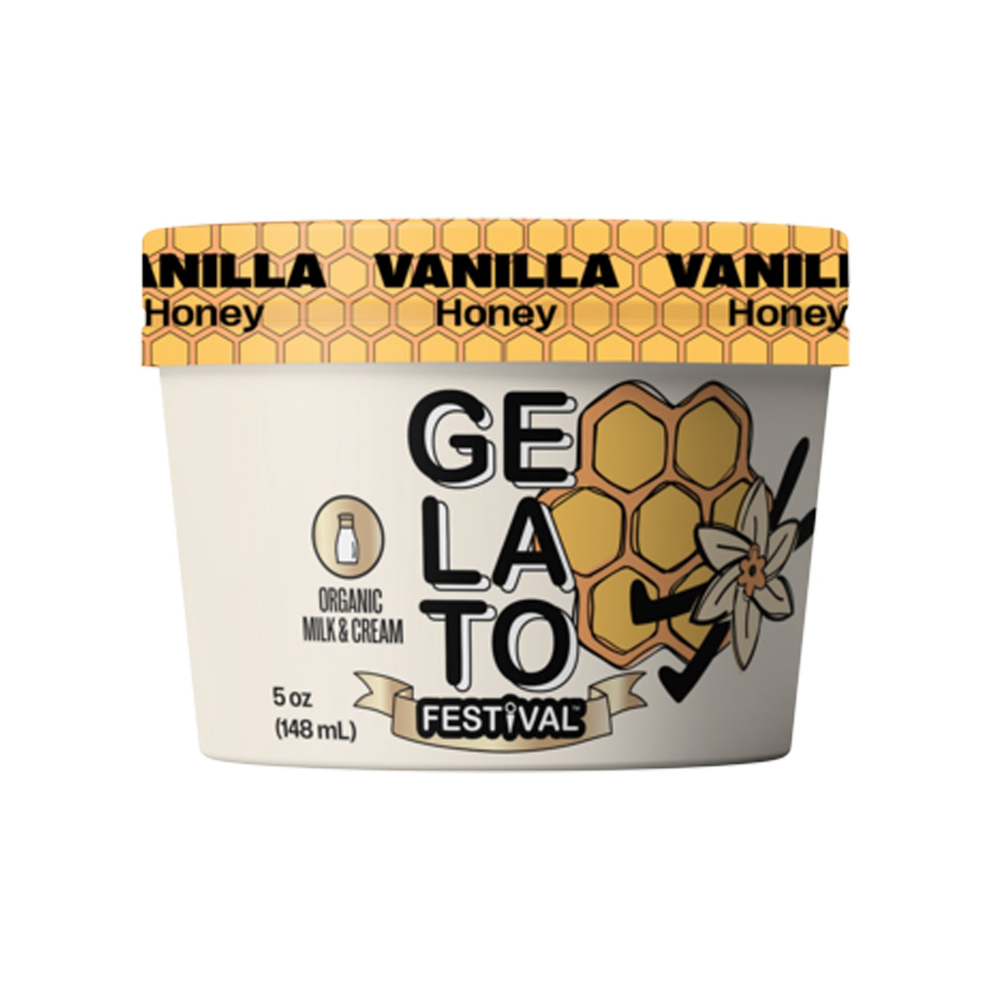 Wholesale Gelato Festival Gelato Vanilla Honey Dairy 5oz- Bulk
