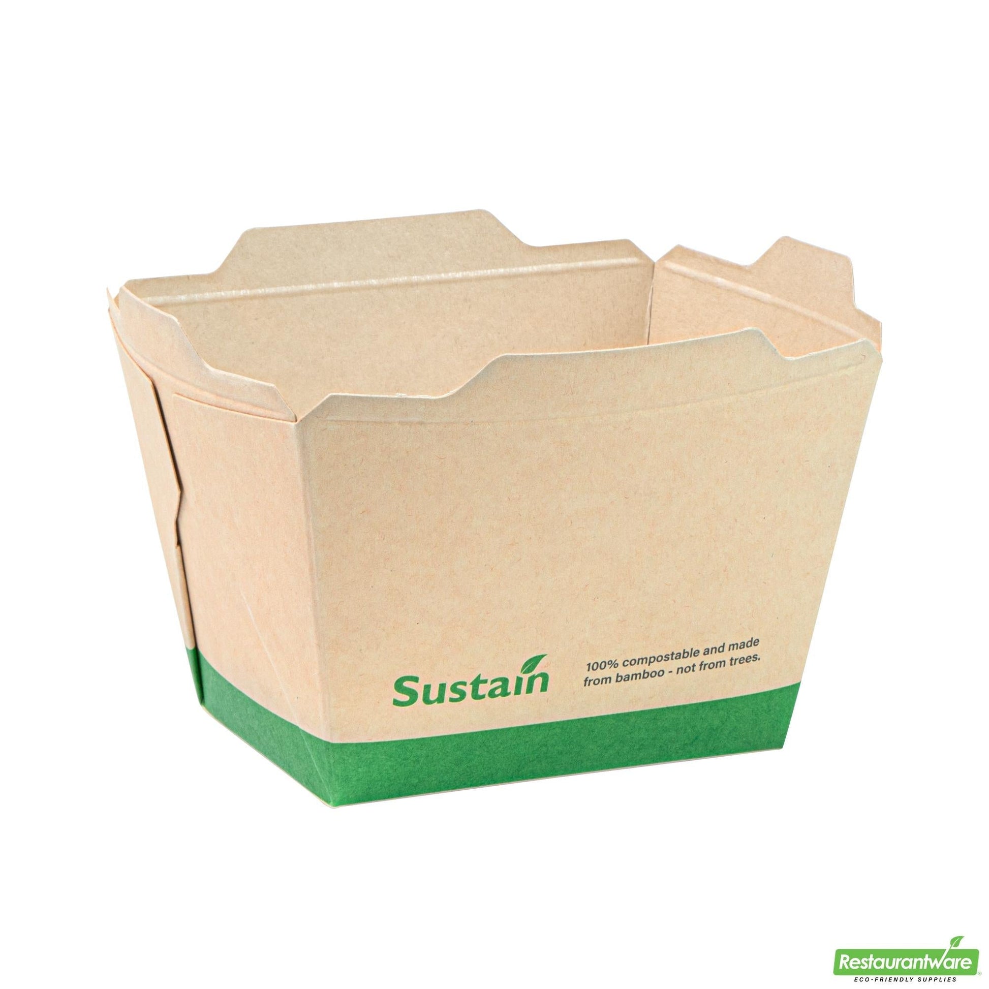 Wholesale Restaurantware 17 Oz Bamboo Paper Small Click Lock Container- Bulk