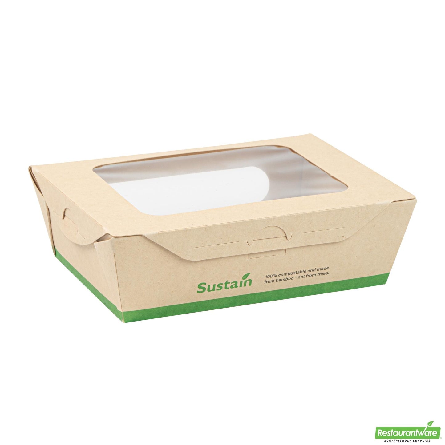Wholesale Restaurantware 28 Oz Bamboo Paper Small Bio Lunch Box- Bulk