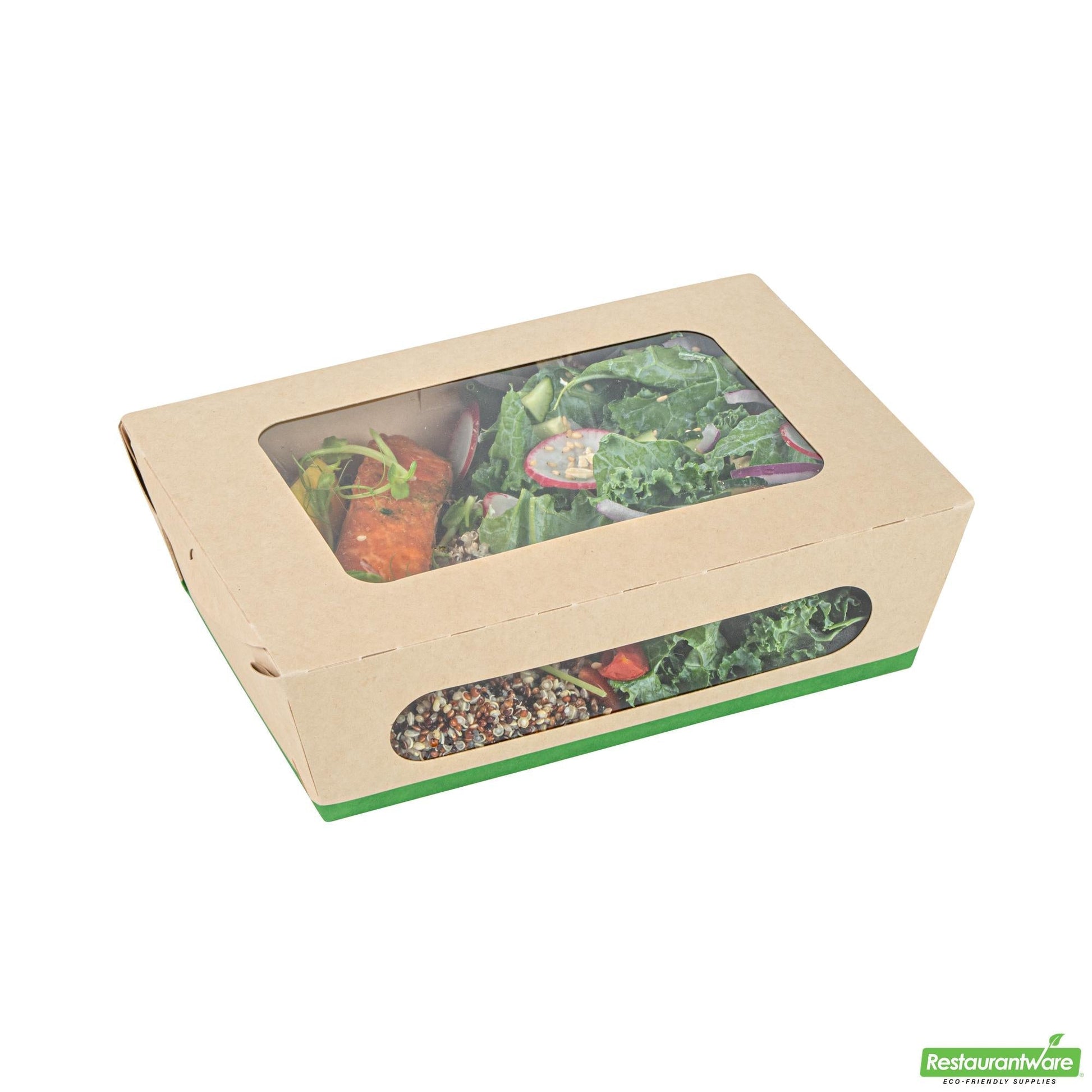 Wholesale Restaurantware 57 Oz Bamboo Paper Extra Large Bio Take Out Container - 7.9" X 5.5" X 2.4"- Bulk