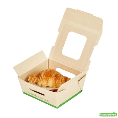 Wholesale Restaurantware 12 Oz Bamboo Paper Mini Bio Lunch Box- Bulk