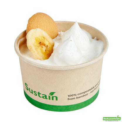 Wholesale Restaurantware 3 Oz Round Bamboo Paper To Go Cup - with PLA Lining, Compostable- Bulk