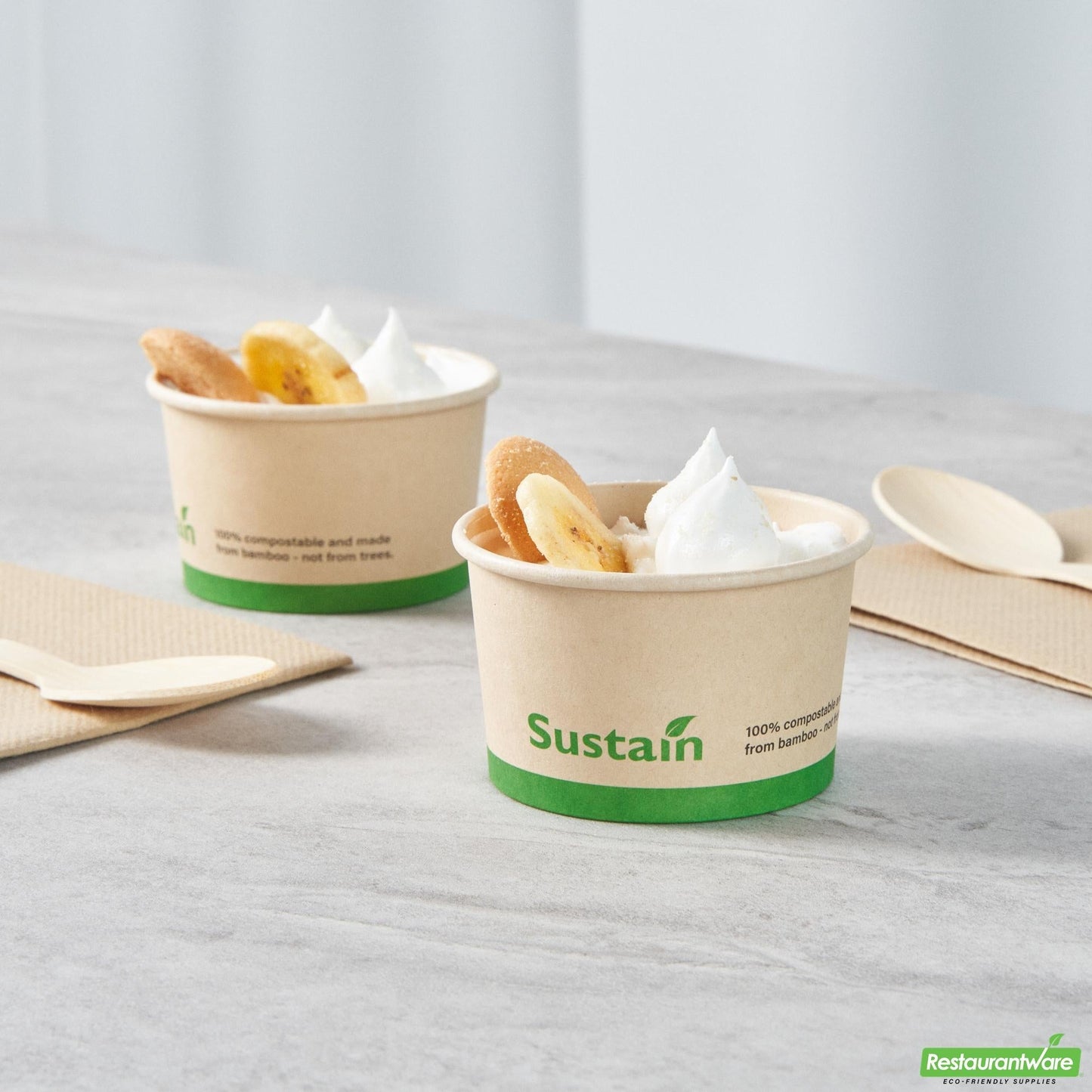 Wholesale Restaurantware 3 Oz Round Bamboo Paper To Go Cup - with PLA Lining, Compostable- Bulk