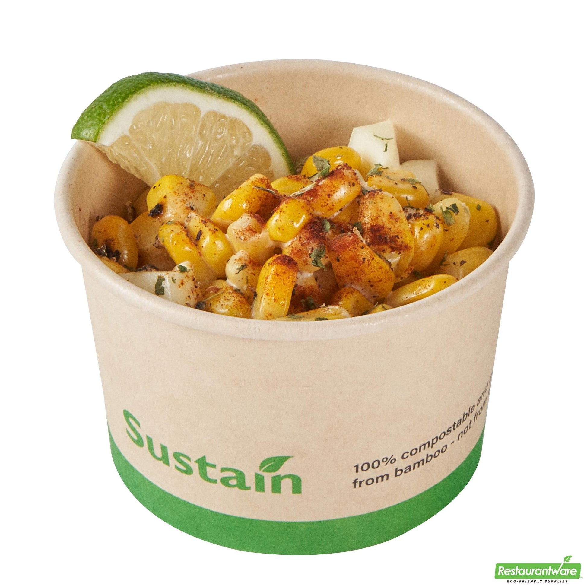 Wholesale Restaurantware 4 Oz Round Bamboo Paper to Go Cup - with Pla Lining, Compostable- Bulk