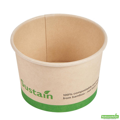Wholesale Restaurantware 4 Oz Round Bamboo Paper to Go Cup - with Pla Lining, Compostable- Bulk