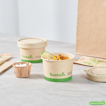 Wholesale Restaurantware 4 Oz Round Bamboo Paper to Go Cup - with Pla Lining, Compostable- Bulk
