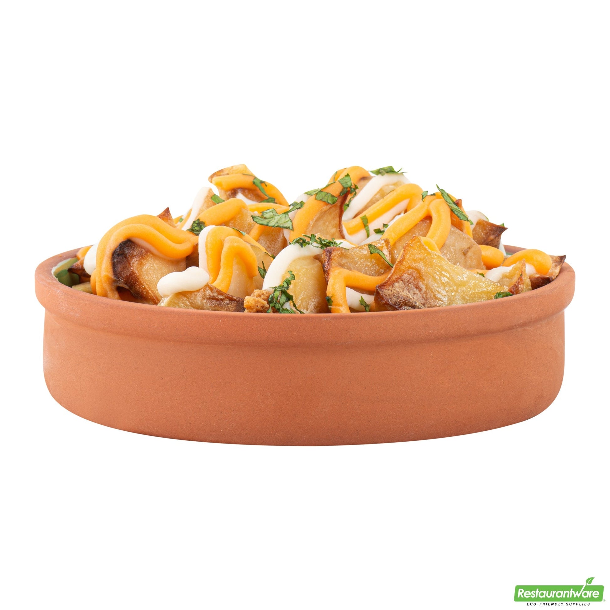 Wholesale Restaurantware 15 Oz Terracotta Cazuela Bowl - Green Glazed Interior, Oven-Safe- Bulk