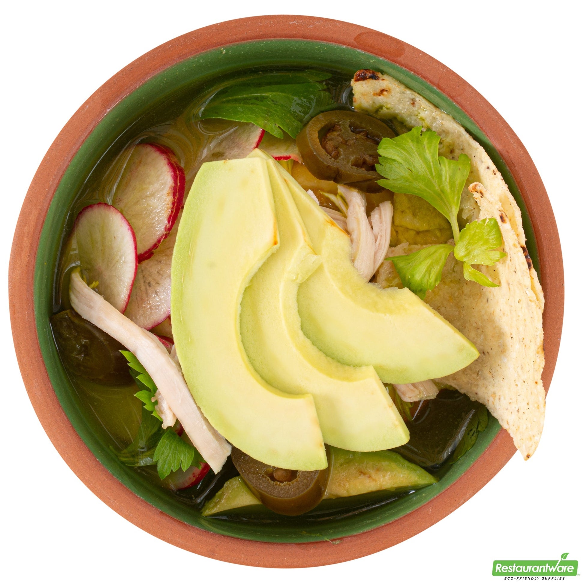 Wholesale Restaurantware 7 Oz Terracotta Cazuela Bowl - Green Glazed Interior, Oven-Safe- Bulk