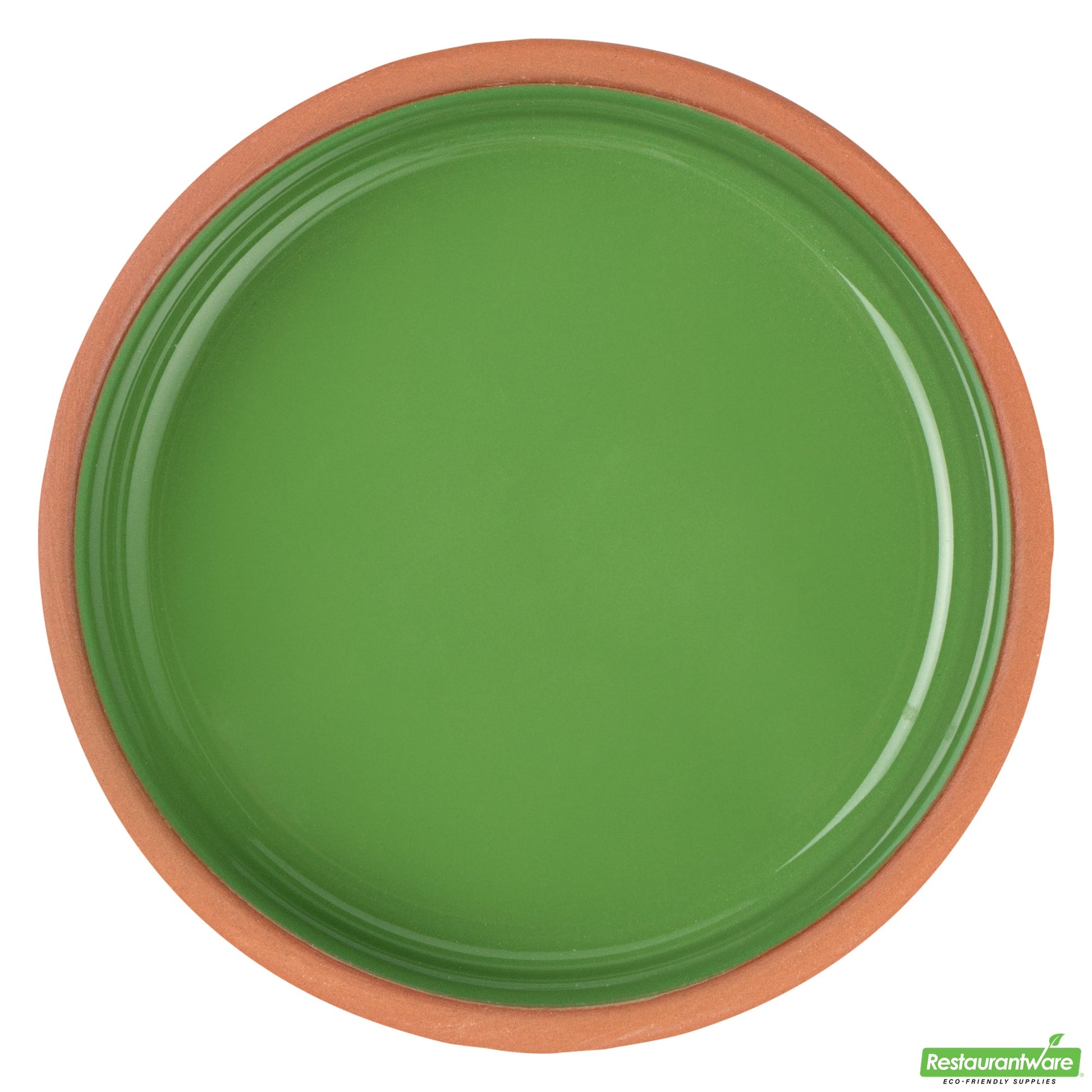 Wholesale Restaurantware 7 Oz Terracotta Cazuela Bowl - Green Glazed Interior, Oven-Safe- Bulk