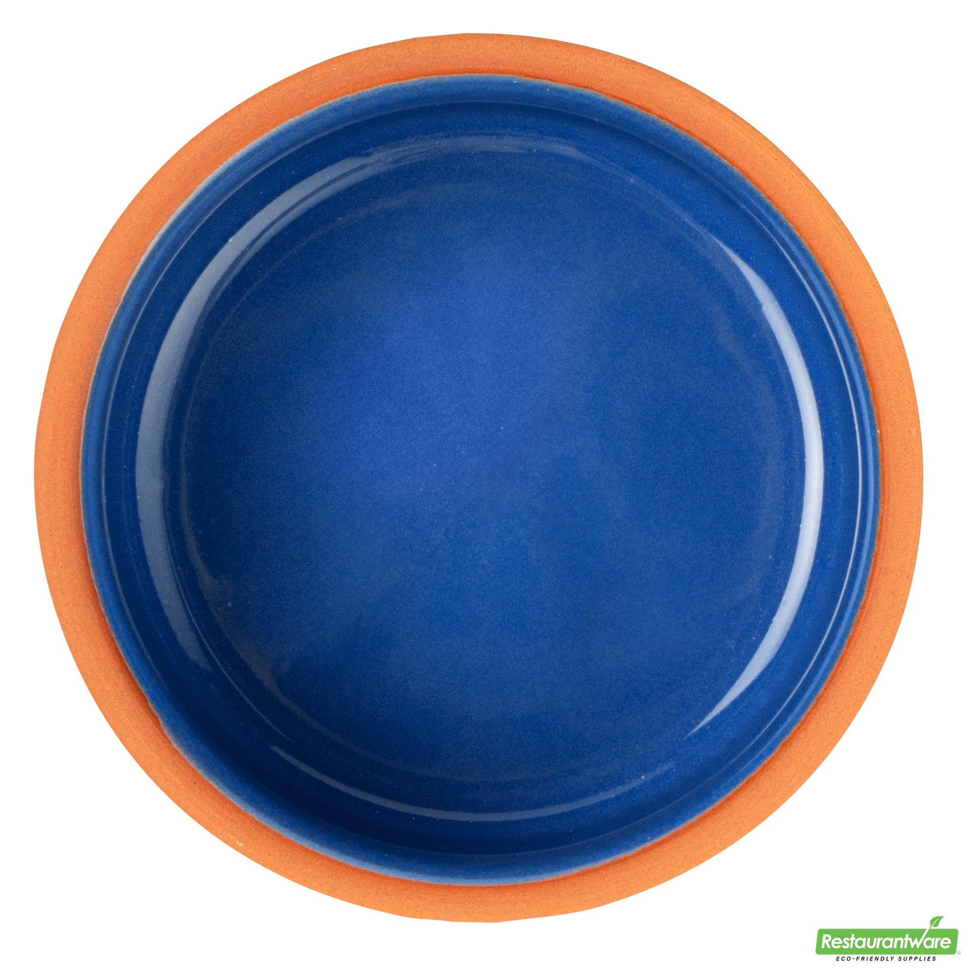 Wholesale Restaurantware 3 Oz Terracotta Cazuela Bowl - Blue Glazed Interior, Oven-Safe- Bulk