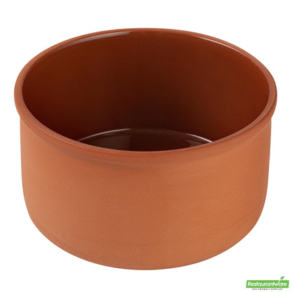 Wholesale Restaurantware 68 Oz Terracotta Cazuela Bowl - Brown Glazed Interior, Oven-Safe,- Bulk
