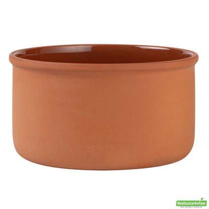 Wholesale Restaurantware 68 Oz Terracotta Cazuela Bowl - Brown Glazed Interior, Oven-Safe,- Bulk
