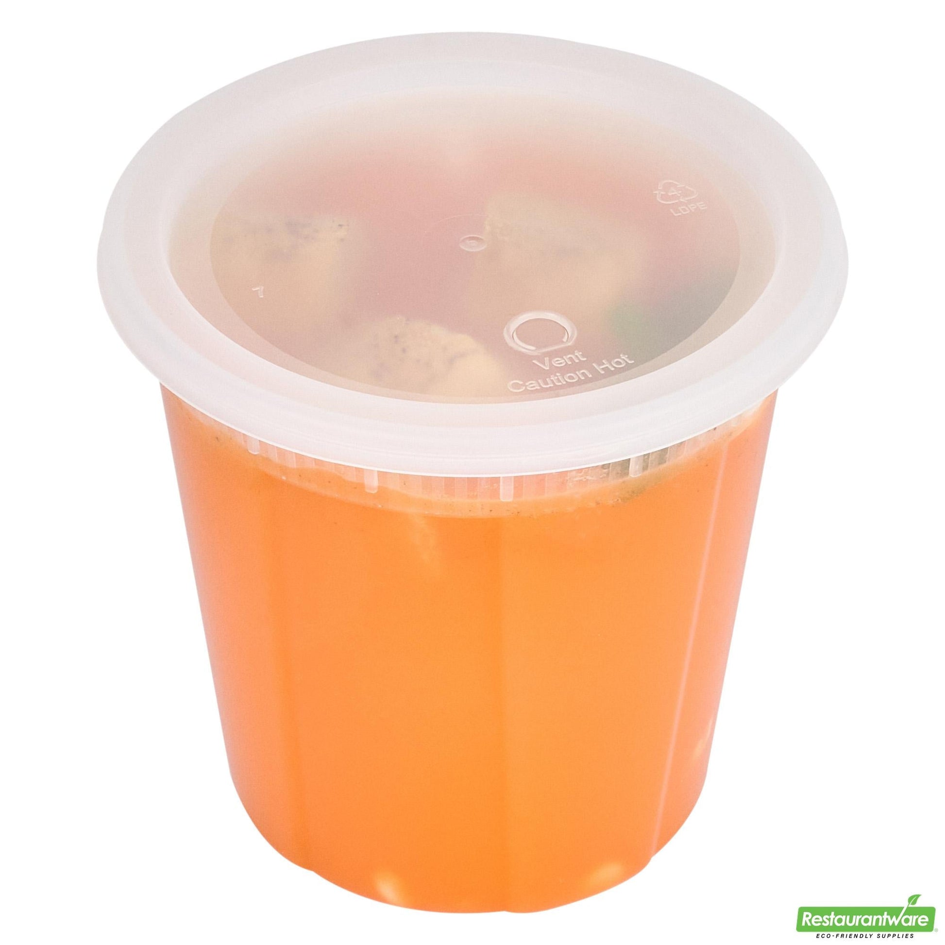Wholesale Restaurantware 32 Oz Round Clear Plastic Soup Container - with Lid, Microwavable- Bulk