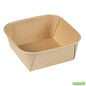 Wholesale Restaurantware 17 Oz Square Kraft Paper Sushi Container- Bulk