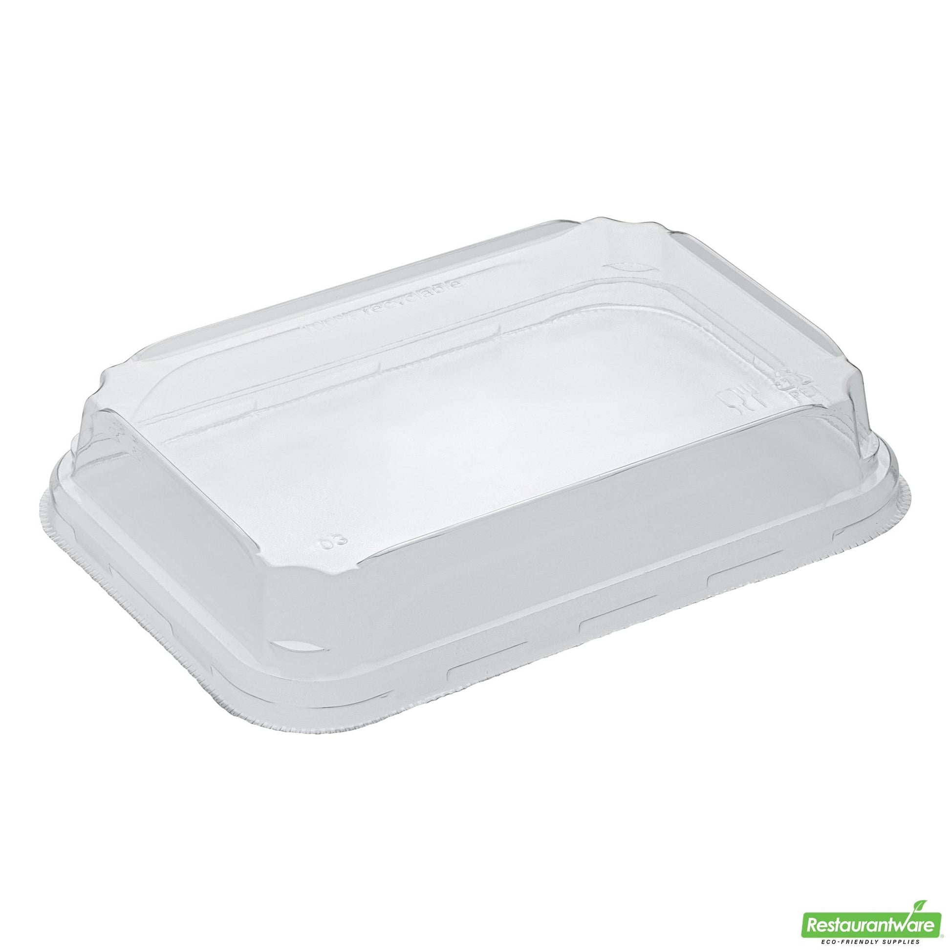 Wholesale Restaurantware Clear Pet Plastic Lid - Fits 8 Oz Sushi Container - 6.6" X 4.6" X 1.2"- Bulk