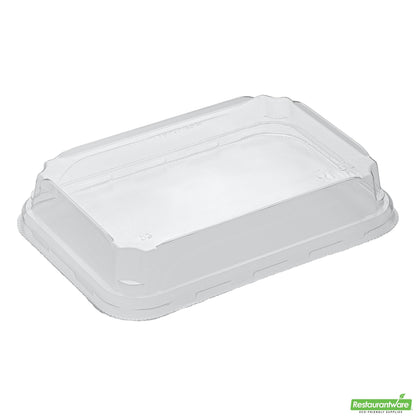 Wholesale Restaurantware Clear Pet Plastic Lid - Fits 8 Oz Sushi Container - 6.6" X 4.6" X 1.2"- Bulk