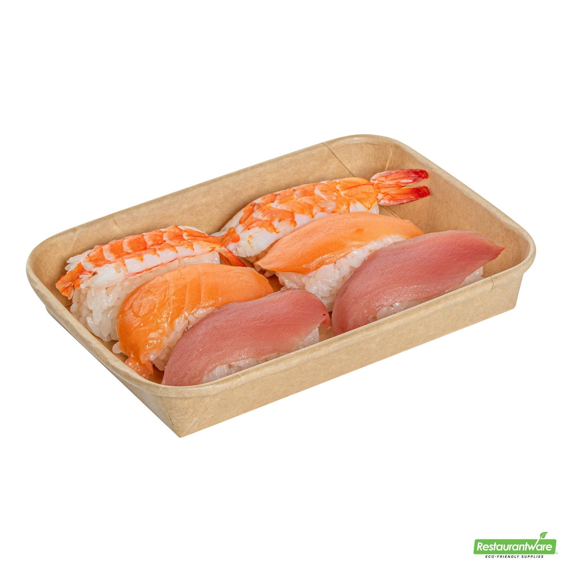 Wholesale Restaurantware 8 Oz Rectangle Kraft Paper Sushi Container- Bulk