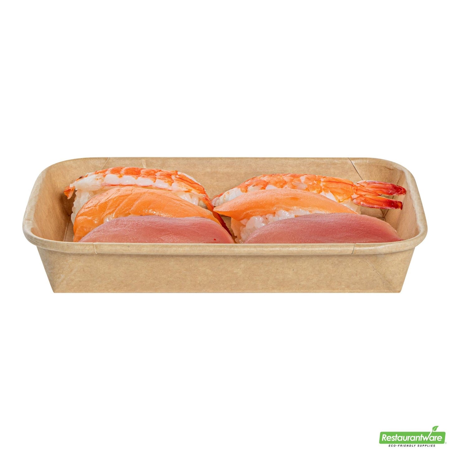 Wholesale Restaurantware 8 Oz Rectangle Kraft Paper Sushi Container- Bulk