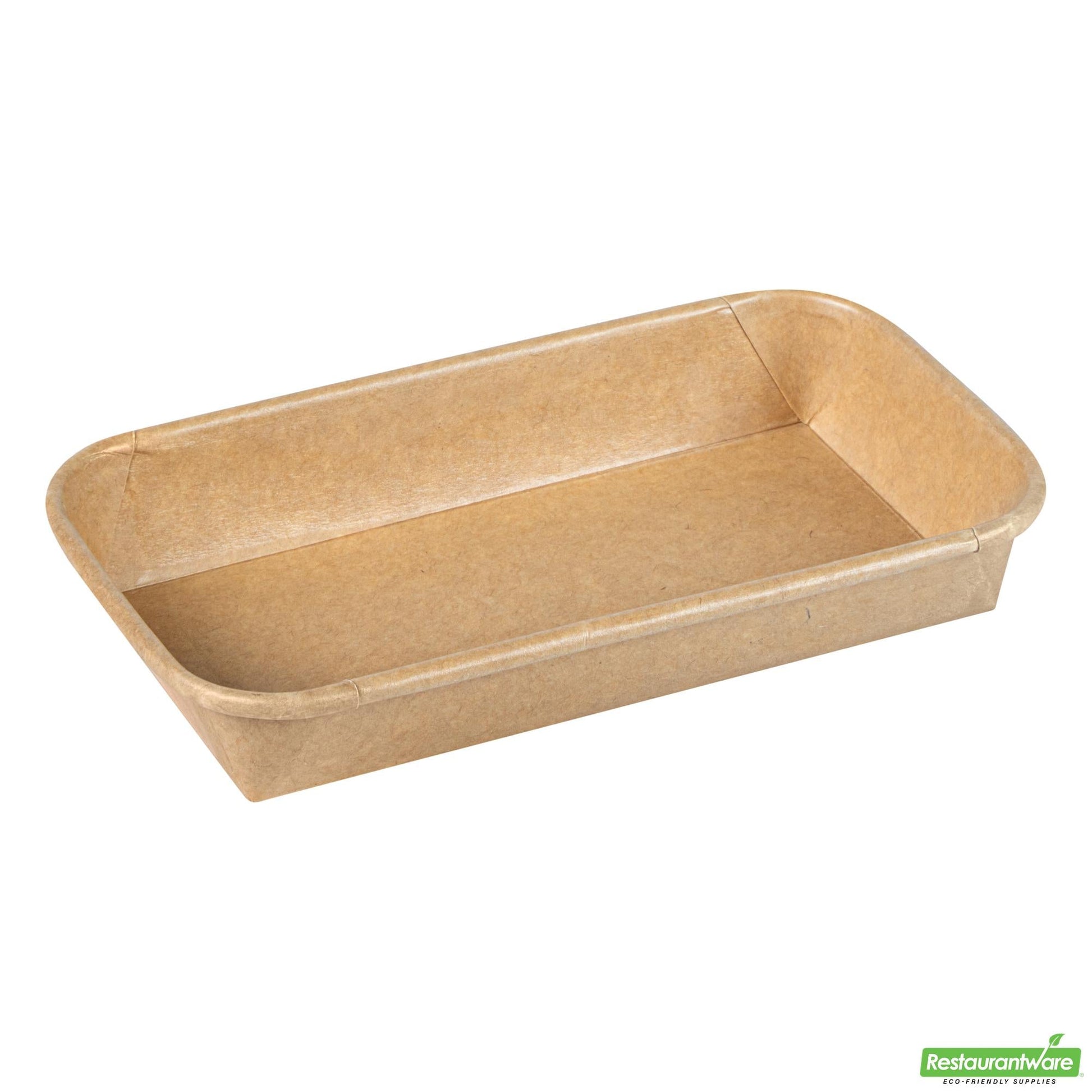 Wholesale Restaurantware 6 Oz Rectangle Kraft Paper Sushi Container - 6.3" X 3.6" X 0.9"- Bulk