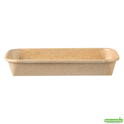 Wholesale Restaurantware 6 Oz Rectangle Kraft Paper Sushi Container - 6.3" X 3.6" X 0.9"- Bulk