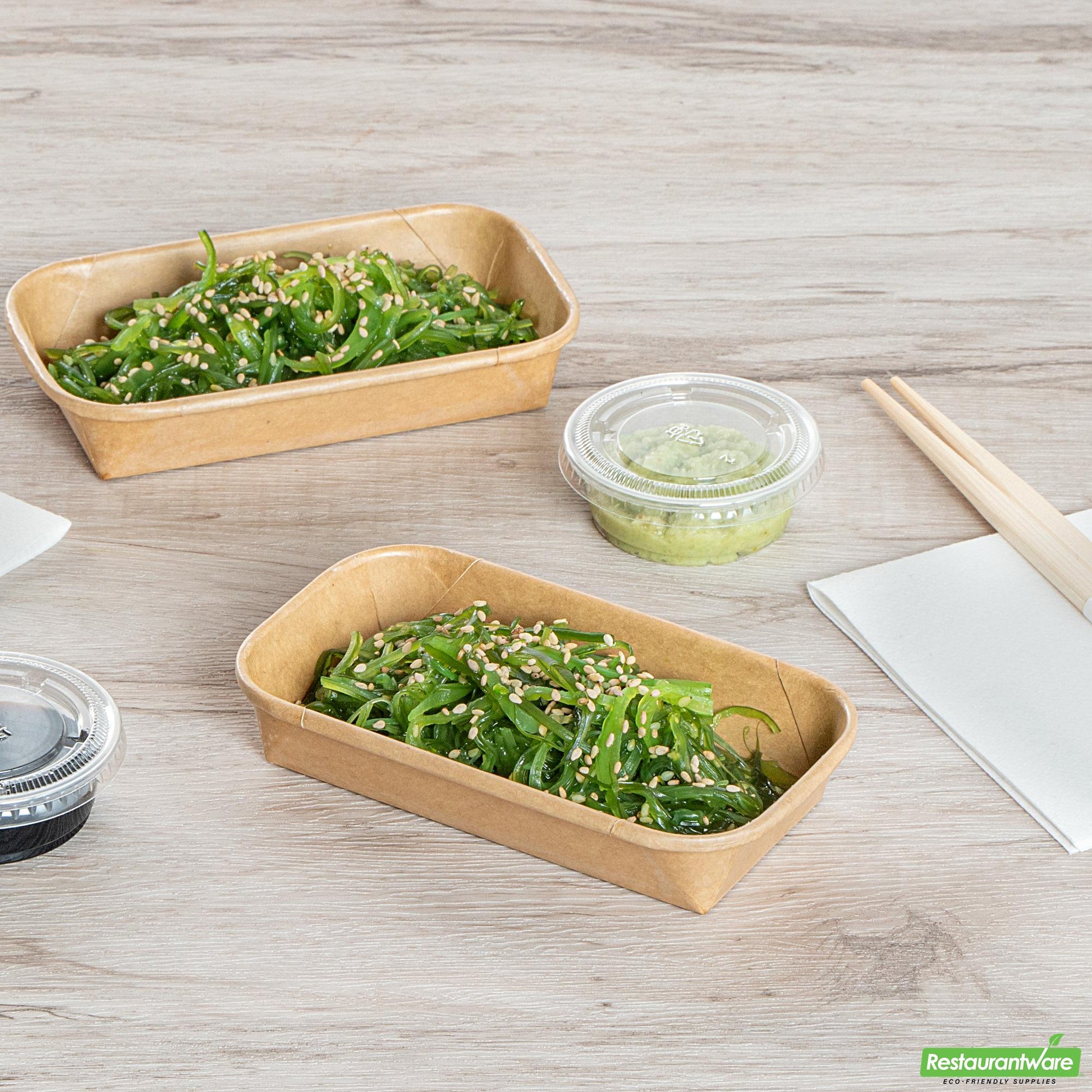 Wholesale Restaurantware 5 Oz Rectangle Kraft Paper Sushi Container- Bulk
