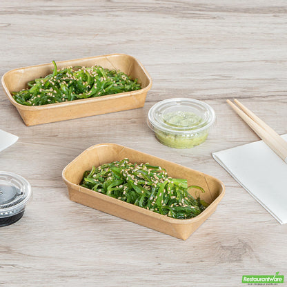 Wholesale Restaurantware 5 Oz Rectangle Kraft Paper Sushi Container- Bulk