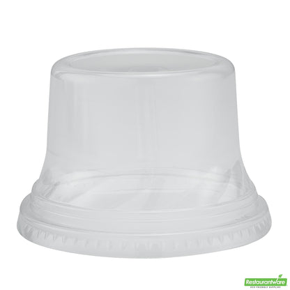 Wholesale Restaurantware Round Clear Plastic Tall Dome Lid - Fits Plastic Dessert Cup- Bulk