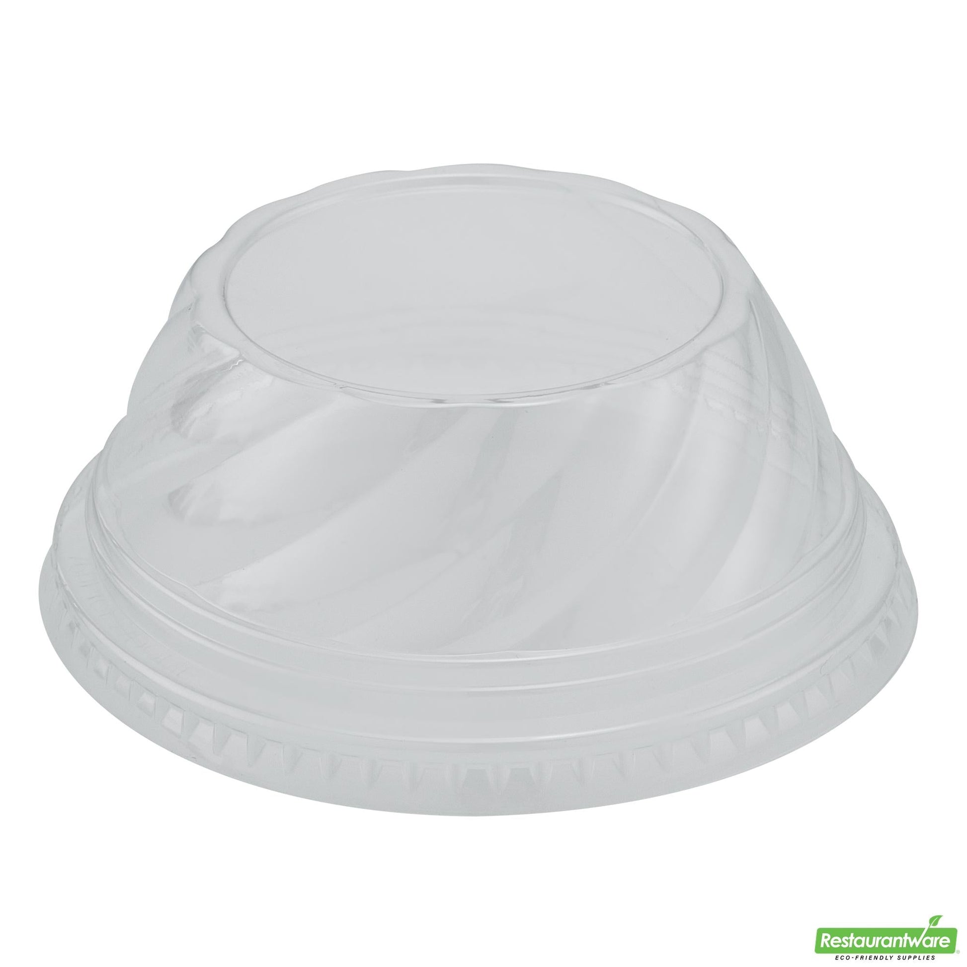 Wholesale Restaurantware Round Clear Plastic Low Dome Lid - Fits Plastic Dessert Cup- Bulk