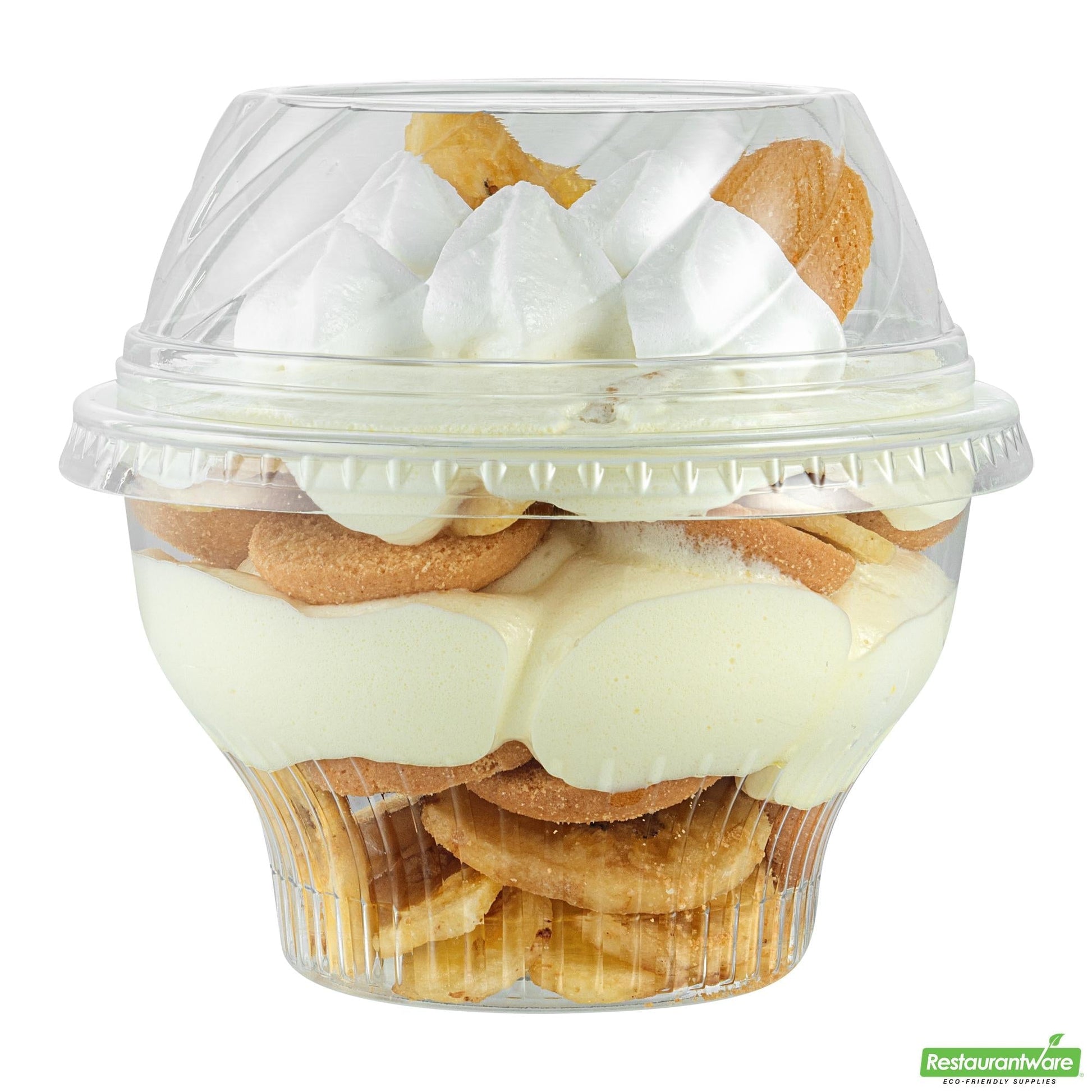 Wholesale Restaurantware Round Clear Plastic Low Dome Lid - Fits Plastic Dessert Cup- Bulk