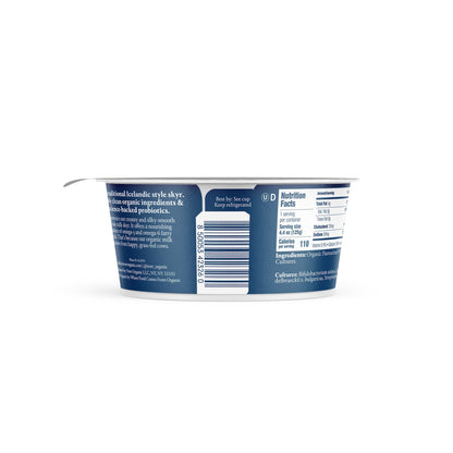 Wholesale Norr Organic Whole Milk Plain Skyr Yogurt 4.4oz- Bulk