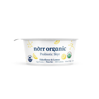 Wholesale Norr Organic Non-Fat Lemon & Elderflower Skyr Yogurt 4.4oz- Bulk