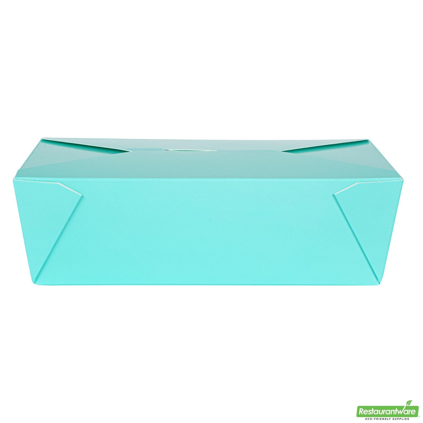 Wholesale Restaurantware 71 Oz Rectangle Turquoise Paper #3 Bio Box Take Out Container- Bulk