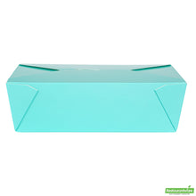 Wholesale Restaurantware 71 Oz Rectangle Turquoise Paper #3 Bio Box Take Out Container- Bulk