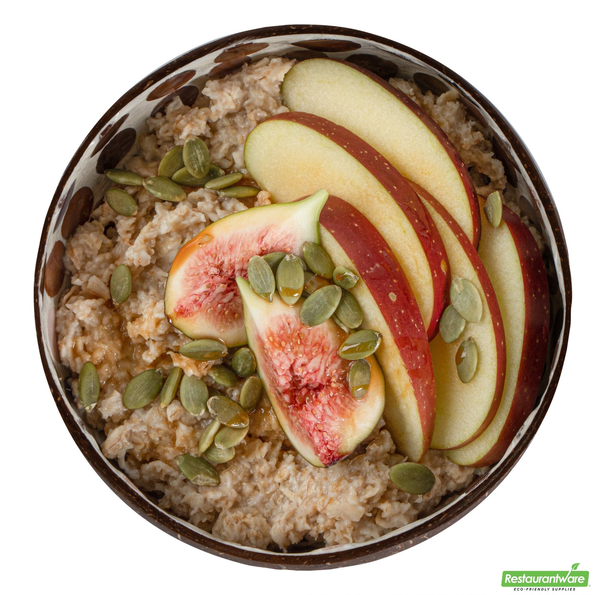 Wholesale Restaurantware 16 Oz White Handmade Circle Coconut Bowl- Bulk