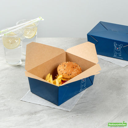 Wholesale Restaurantware 98 Oz Frenchie Paper #4 Bio Box Take Out Container- Bulk