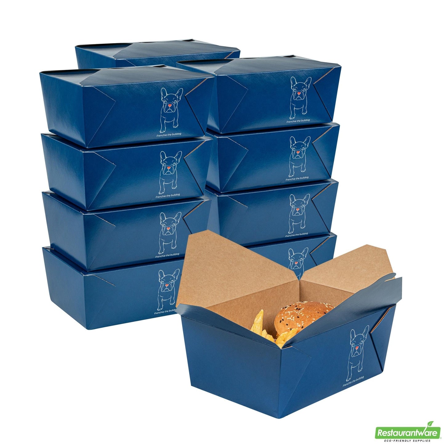 Wholesale Restaurantware 98 Oz Frenchie Paper #4 Bio Box Take Out Container- Bulk