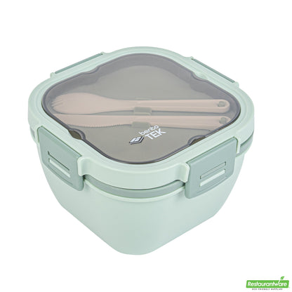 Wholesale Restaurantware 58 Oz Green Lunch Box - Bpa-Free, Microwave-Safe - 7.3" X 7.3" X 4.3"- Bulk